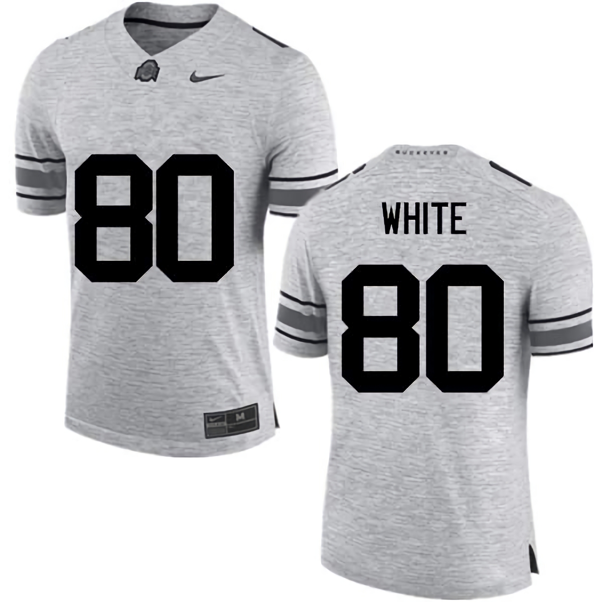 Brendon White Ohio State Buckeyes Men's NCAA #80 Nike Gray College Stitched Football Jersey GPG6056QF